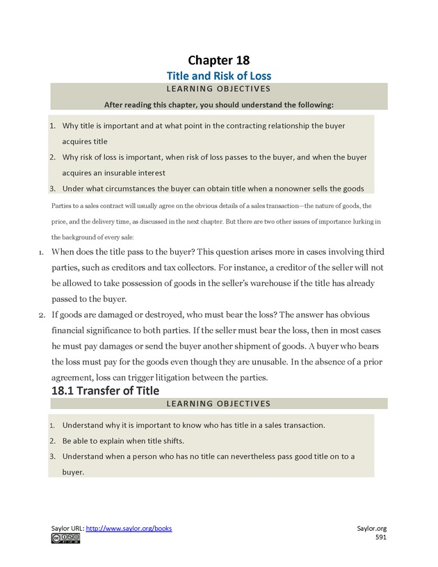Business Law and the Legal Environment - Page 591